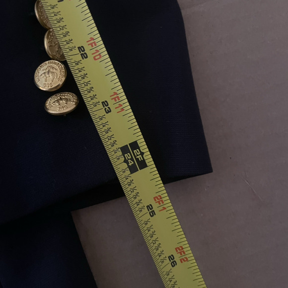 Brooks Brothers Navy Wool Blazer Sport Coat 43R Gold Buttons Classic Preppy - Picture 4 of 11